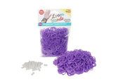 Set 600 unidades Gomitas Para Rainbow Loom - Morada